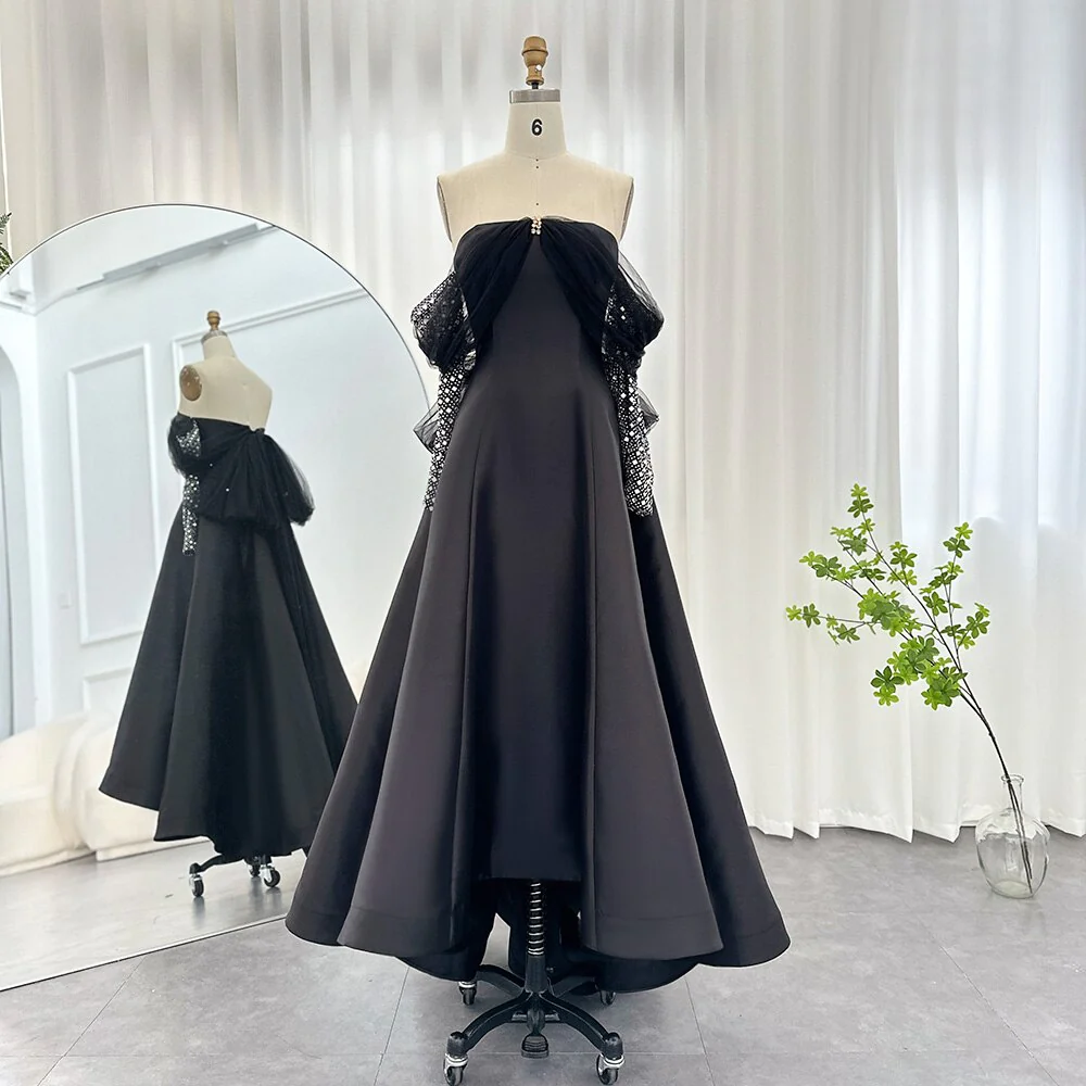 QMMD Women's Strapless Prom Dress Ball Gown Evening Formal Gowns 2023 Long  Satin Party Gowns US2 Black at Amazon Women's Clothing store